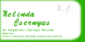 melinda csernyus business card